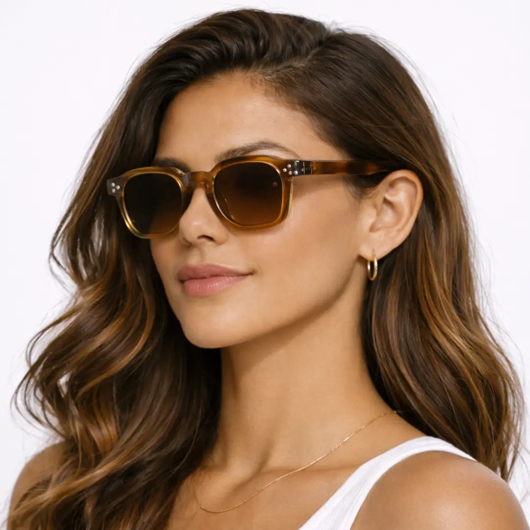 Óculos de Sol Base Amber Tortoise Brown Crystal